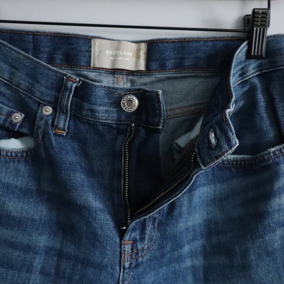 Everlane Women's Sz 27R The Summer Distressed High Rise Medium Wash Denim Jeans - Picture 4 of 11